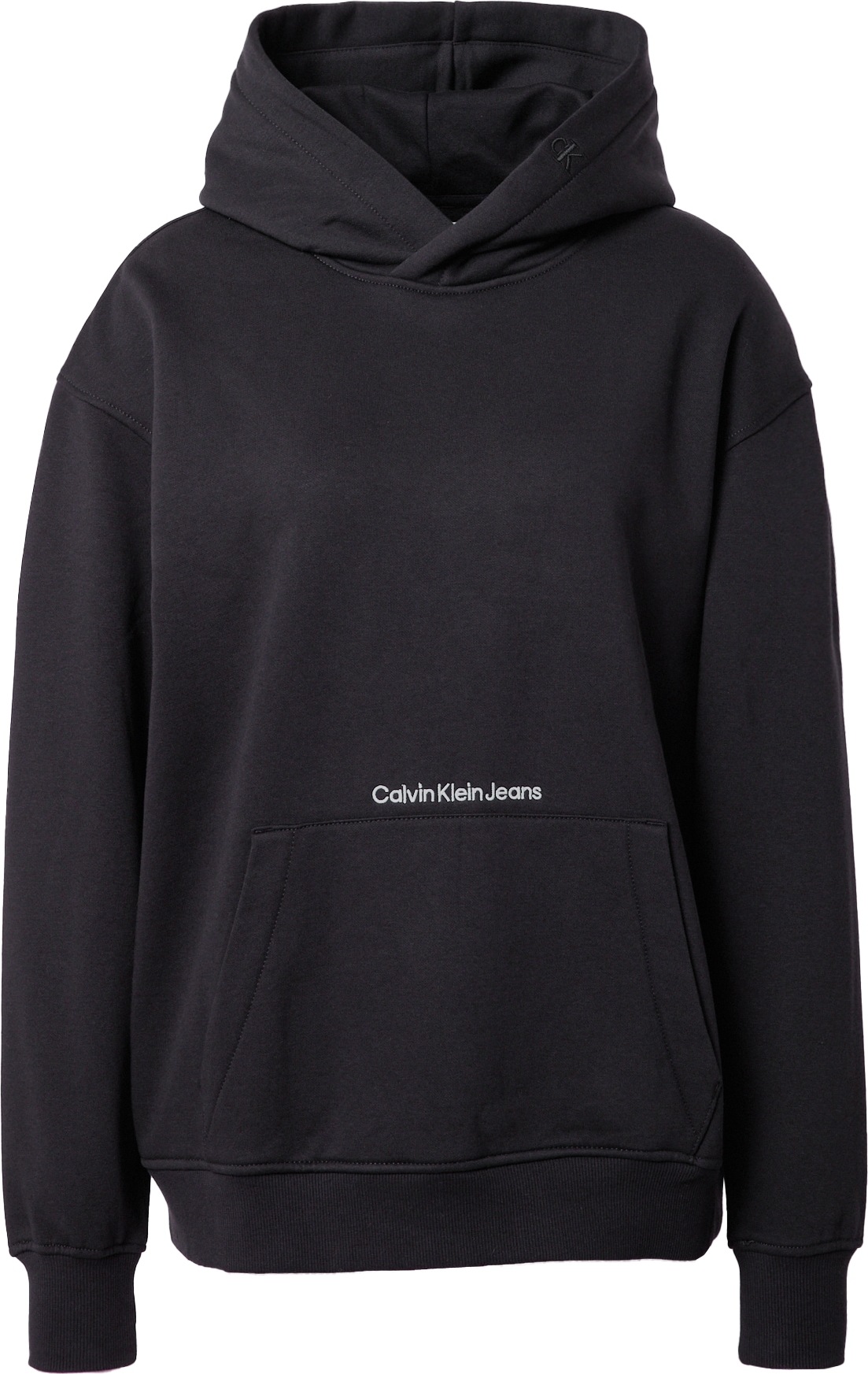 Calvin Klein Jeans Mikina černá / bílá