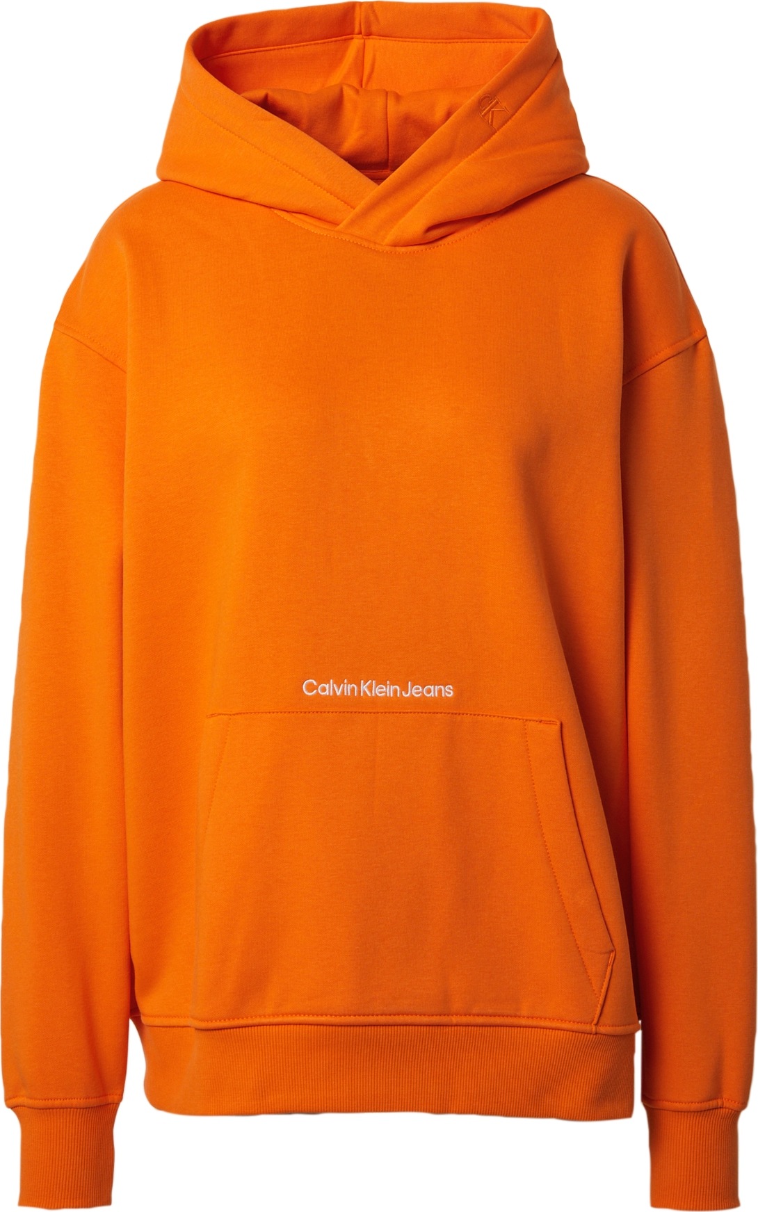 Calvin Klein Jeans Mikina oranžová / bílá