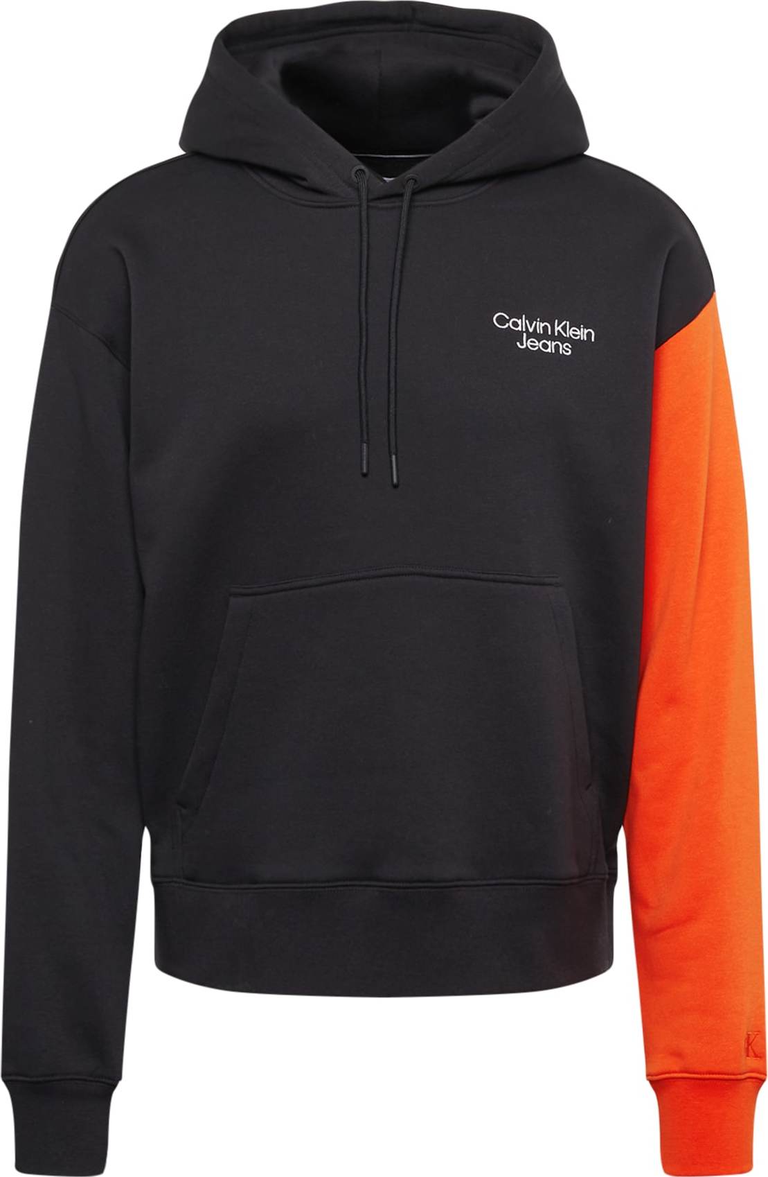 Calvin Klein Jeans Mikina oranžová / černá / bílá