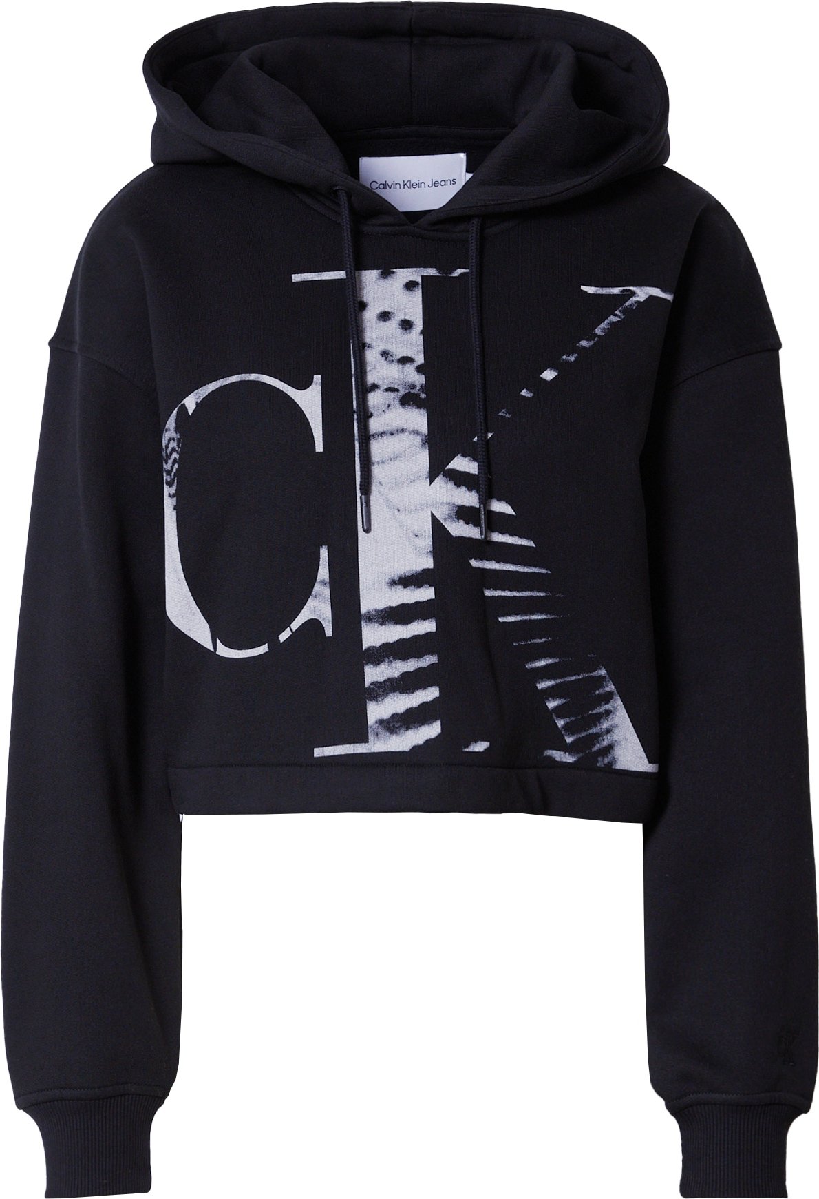 Calvin Klein Jeans Mikina světle šedá / černá