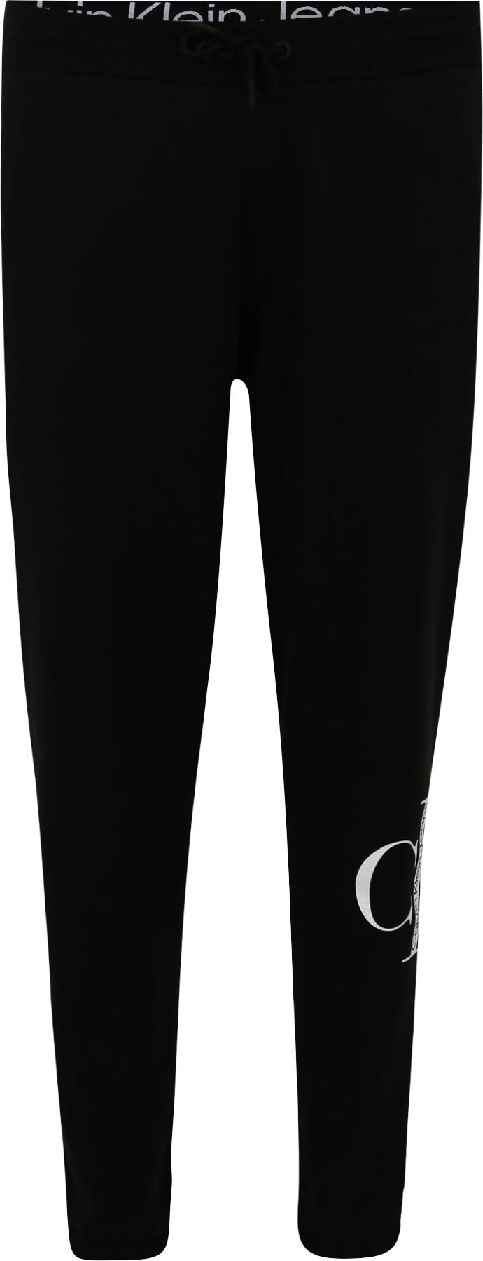 Calvin Klein Jeans Plus Kalhoty černá / bílá