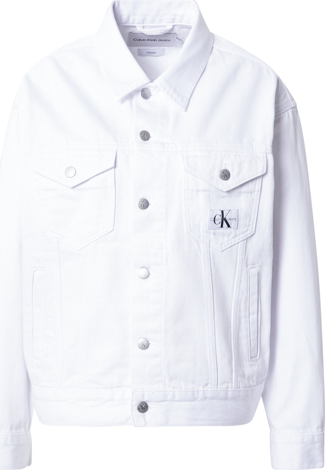 Calvin Klein Jeans Přechodná bunda černá / bílá