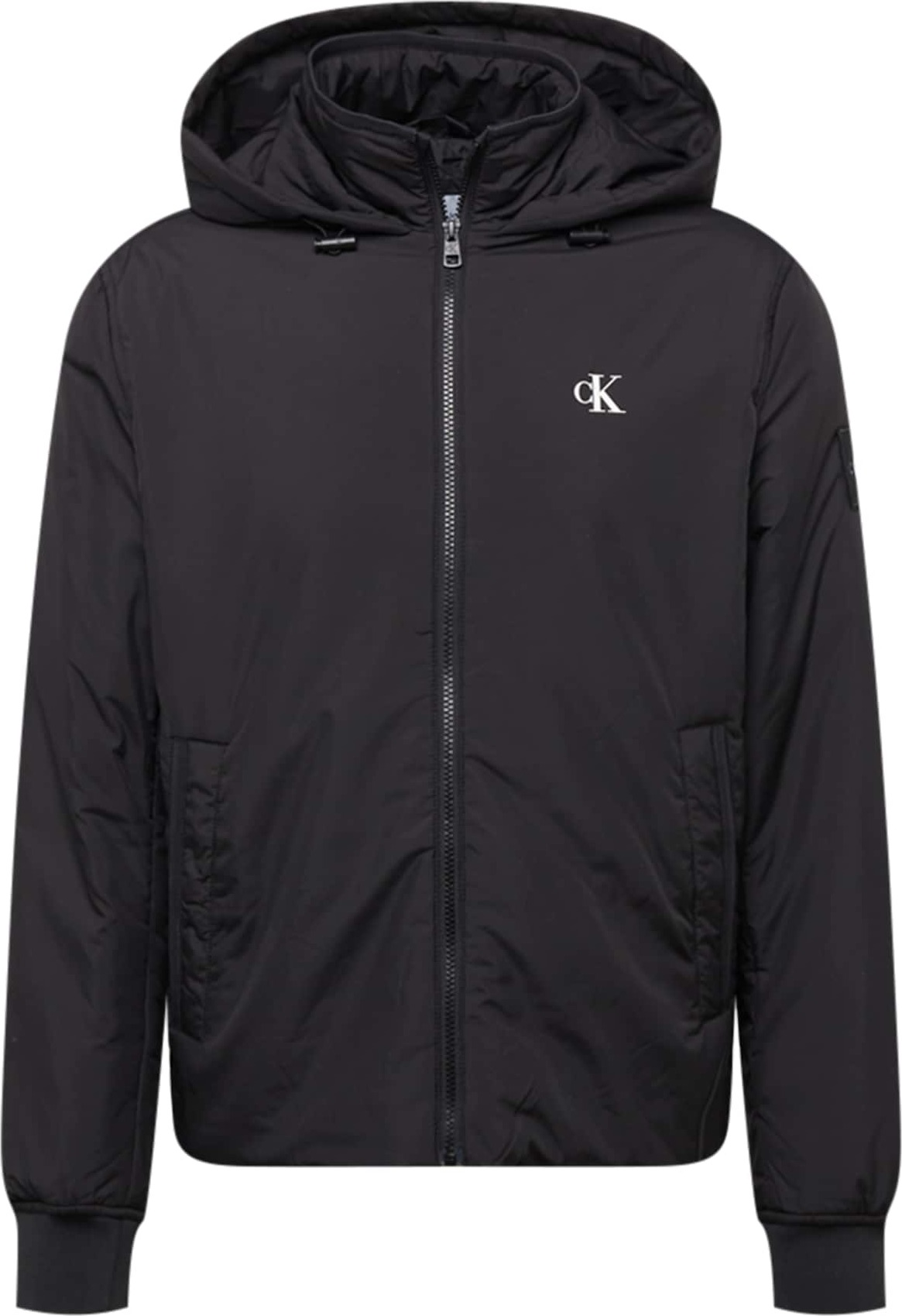 Calvin Klein Jeans Přechodná bunda 'HARRINGTON' černá / bílá