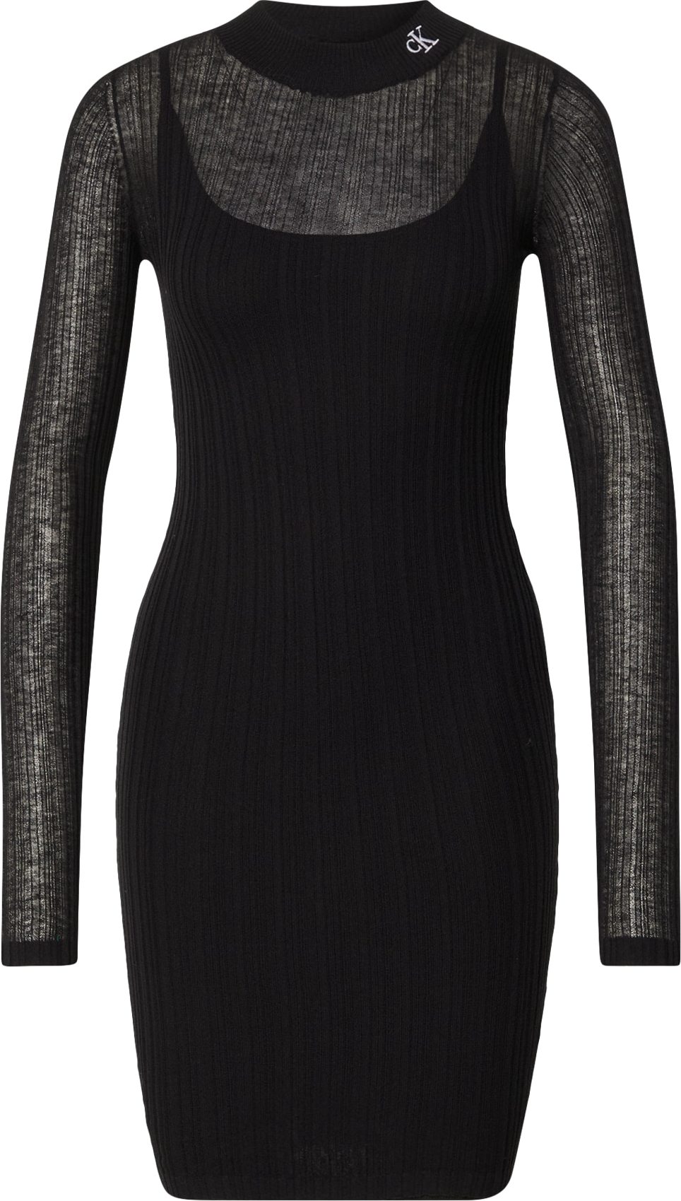 Calvin Klein Jeans Šaty černá / bílá