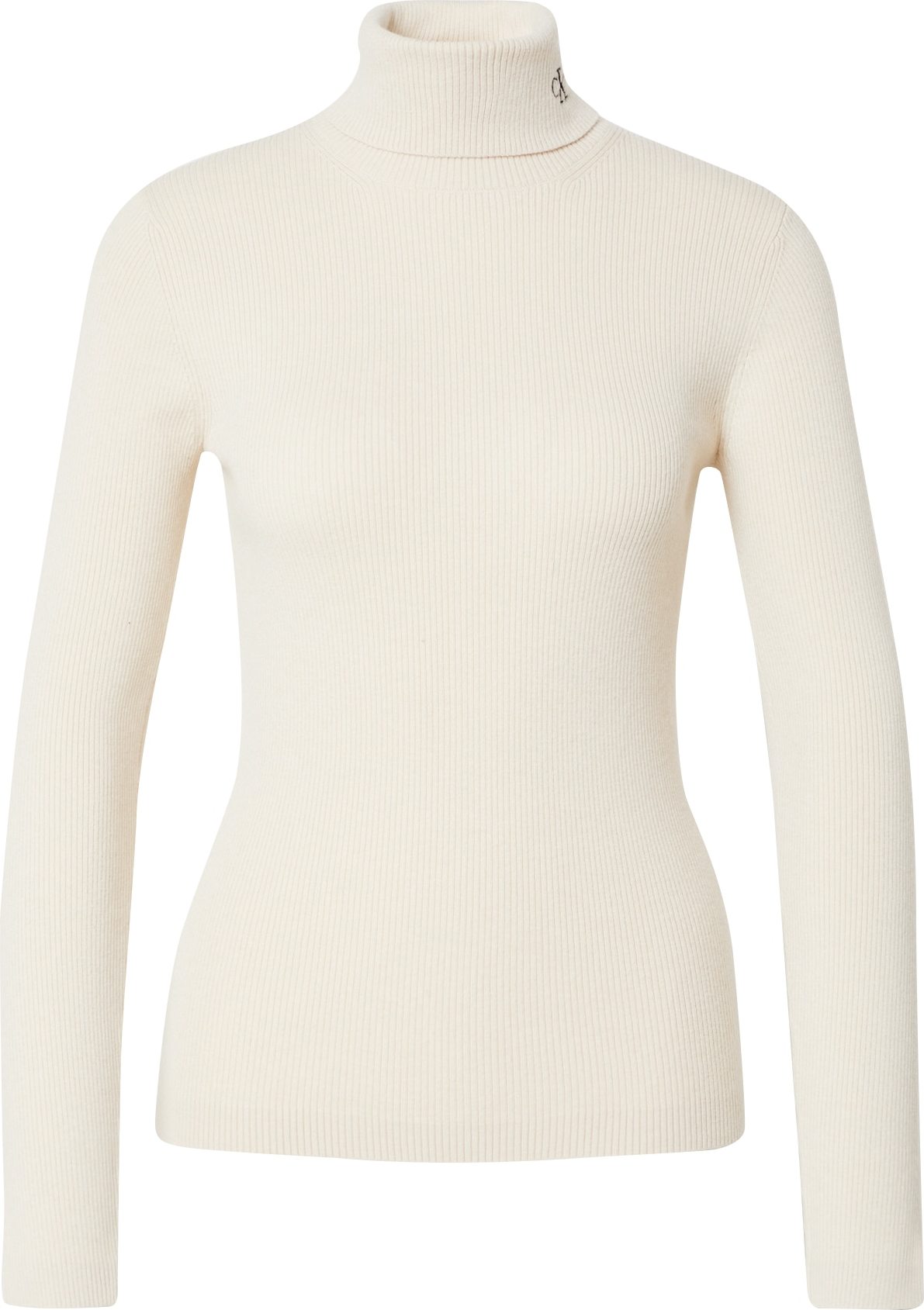 Calvin Klein Jeans Svetr černá / barva vaječné skořápky