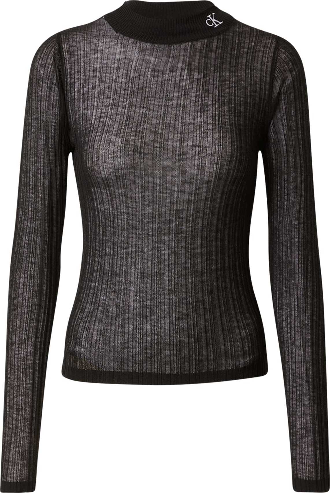 Calvin Klein Jeans Svetr černá / bílá