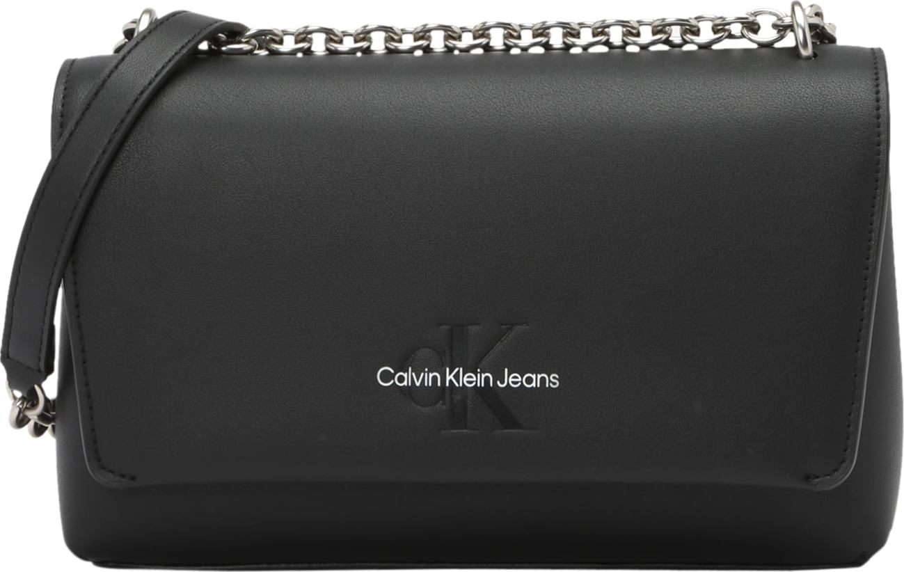 Calvin Klein Jeans Taška přes rameno černá / bílá