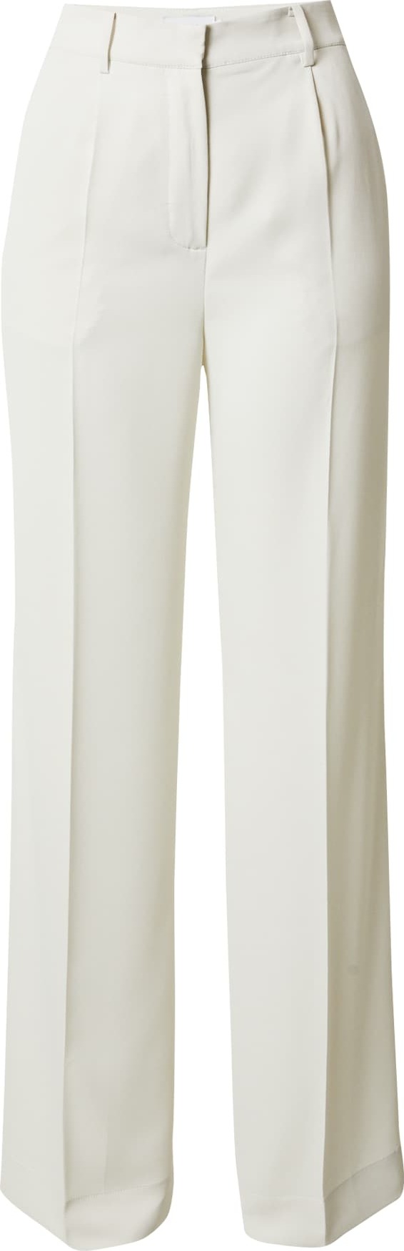Calvin Klein Kalhoty se sklady v pase perlově bílá