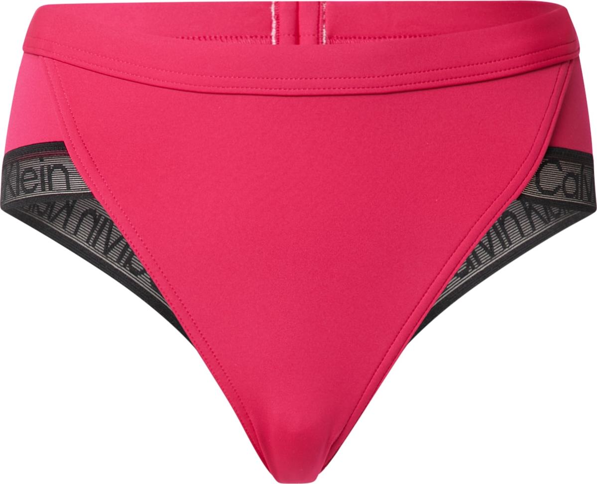 Calvin Klein Swimwear Plus Spodní díl plavek 'BRAZILIAN' pink / černá / bílá