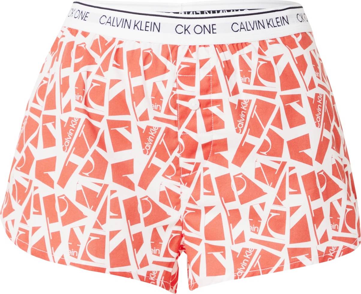 Calvin Klein Underwear Pyžamové kalhoty oranžová / černá / bílá