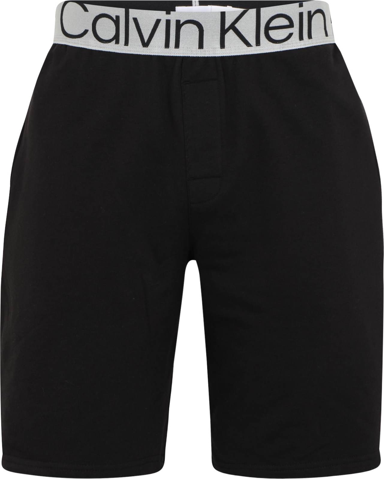 Calvin Klein Underwear Pyžamové kalhoty stříbrně šedá / černá