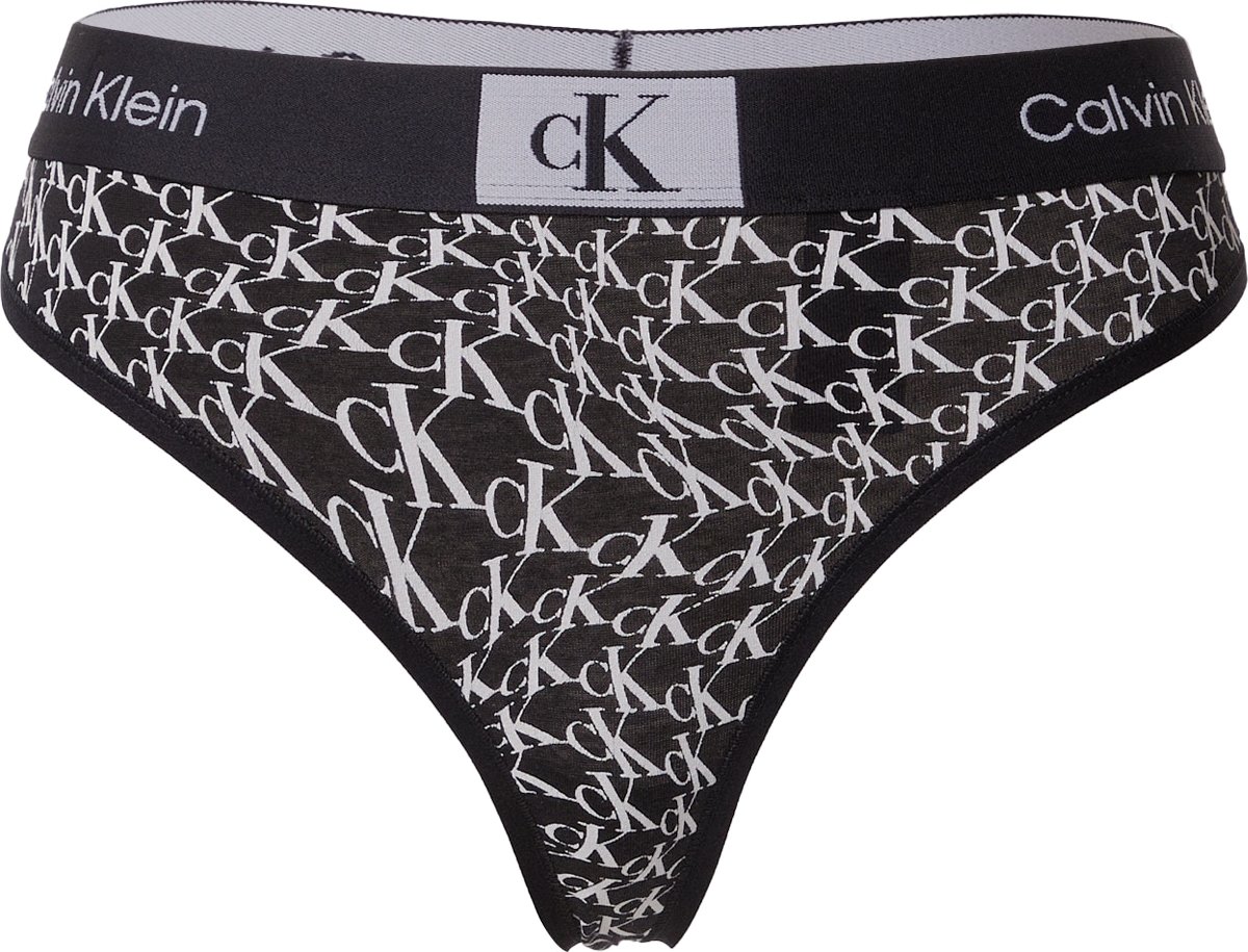 Calvin Klein Underwear Tanga světle šedá / černá / bílá
