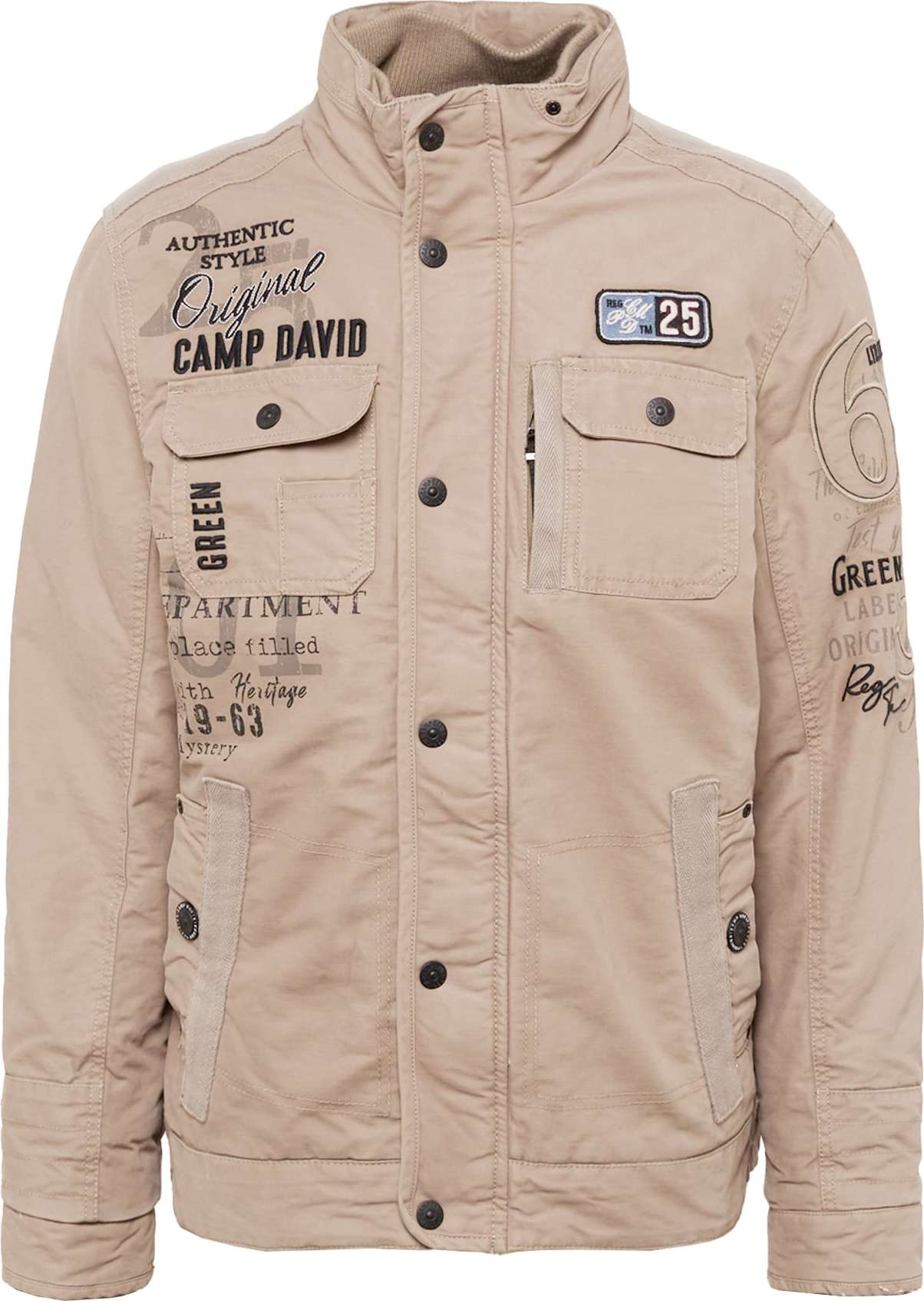 CAMP DAVID Přechodná bunda světlemodrá / světle hnědá / černá