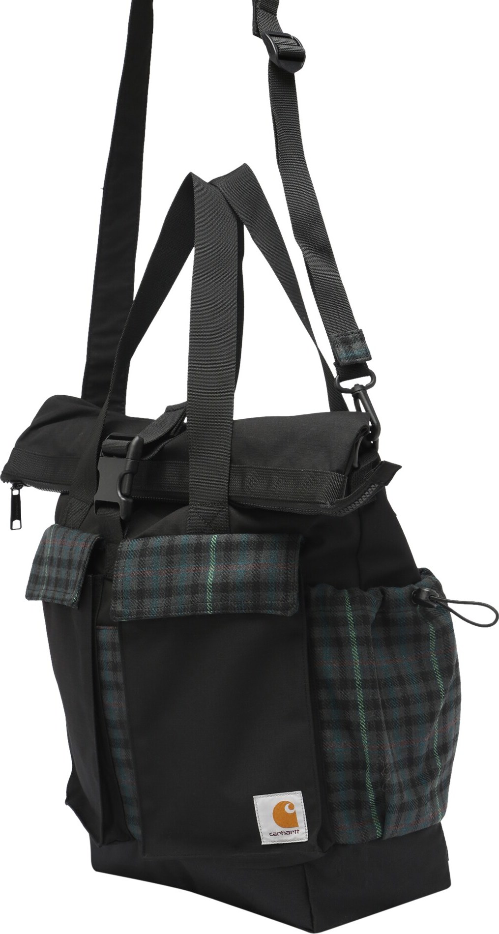 Carhartt WIP Nákupní taška 'Highbury' hnědá / tmavě šedá / mátová / černá