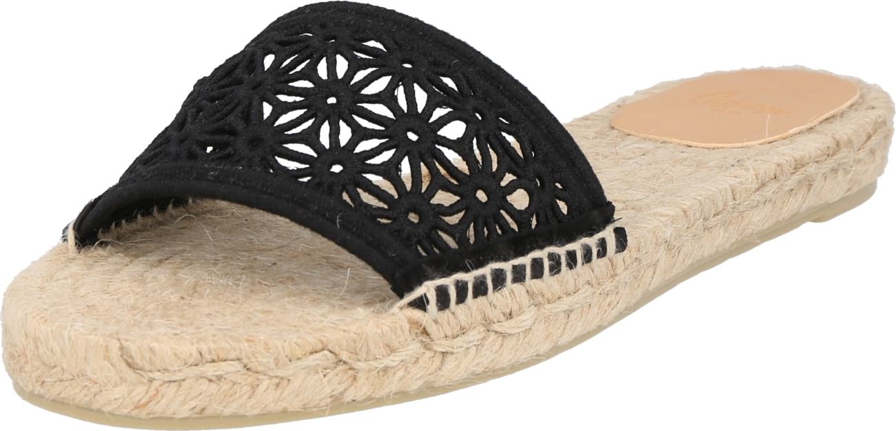 Castañer Pantofle 'Penni' černá