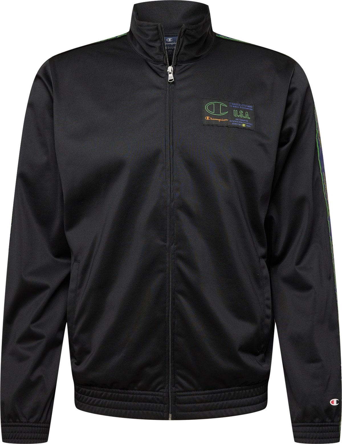 Champion Authentic Athletic Apparel Sportovní bunda tmavě žlutá / trávově zelená / tmavě fialová / oranžová / černá