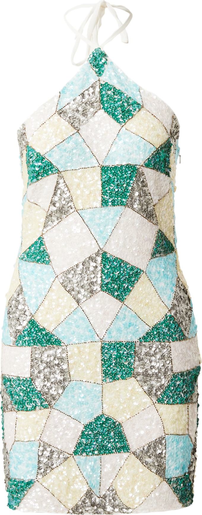 Coast Koktejlové šaty světlemodrá / pastelově žlutá / zelená / stříbrná