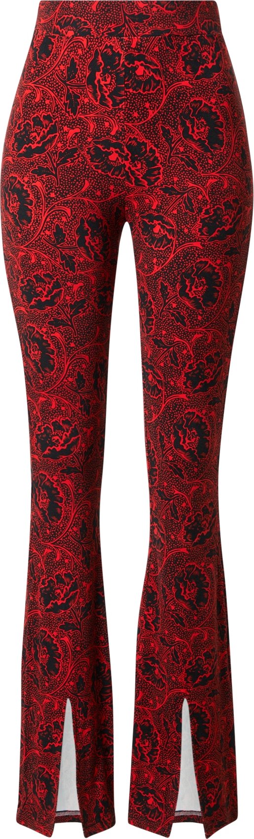 Colourful Rebel Kalhoty 'Darcy' červená / černá