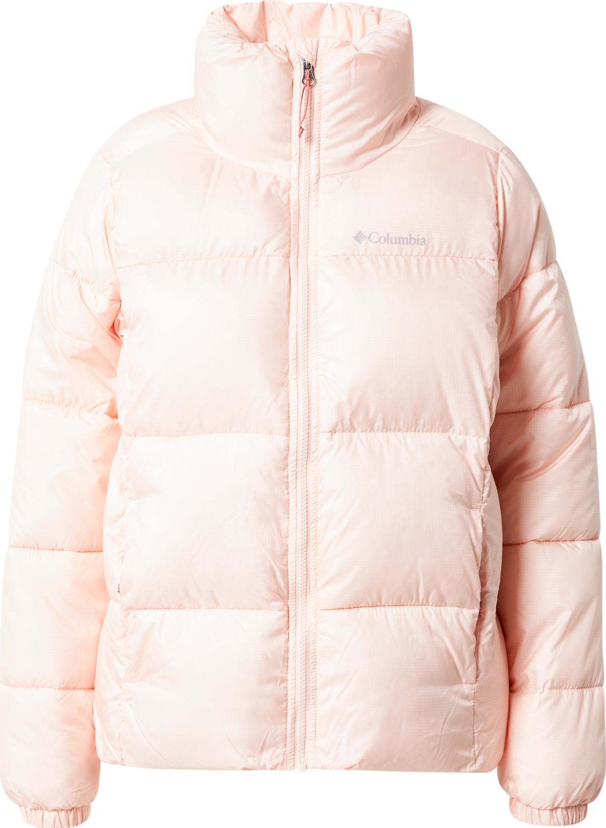 COLUMBIA Outdoorová bunda 'Puffect™' stříbrně šedá / broskvová