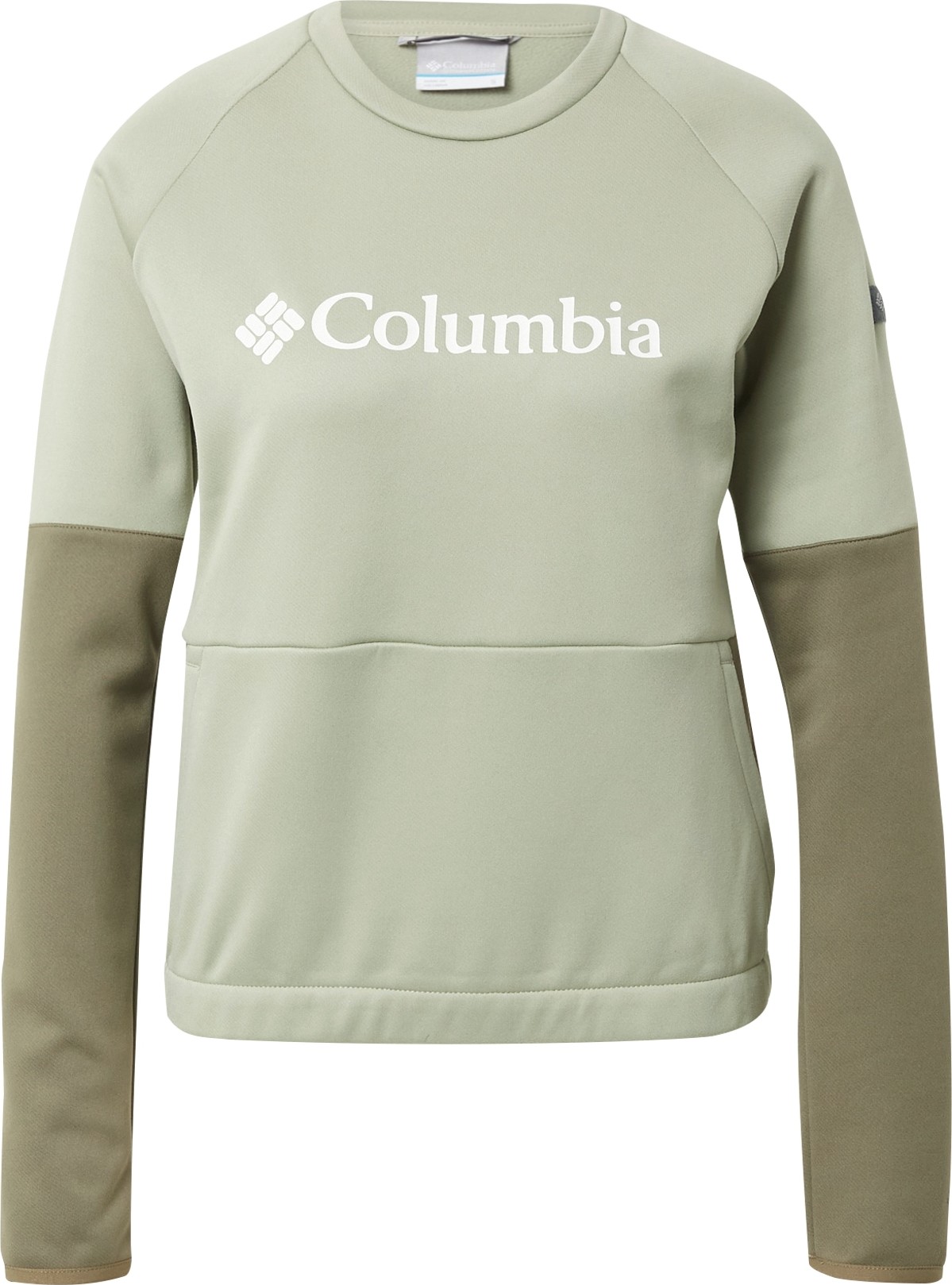 COLUMBIA Sportovní mikina 'Windgates' olivová / pastelově zelená / bílá