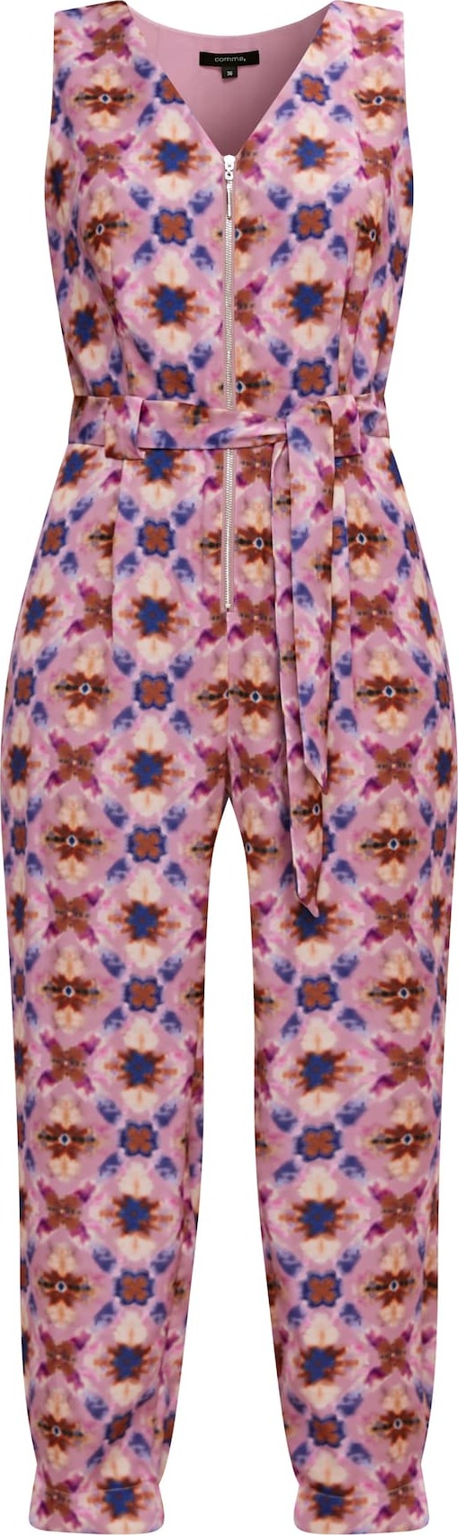 COMMA Overal královská modrá / karamelová / bledě fialová / orchidej / bílá