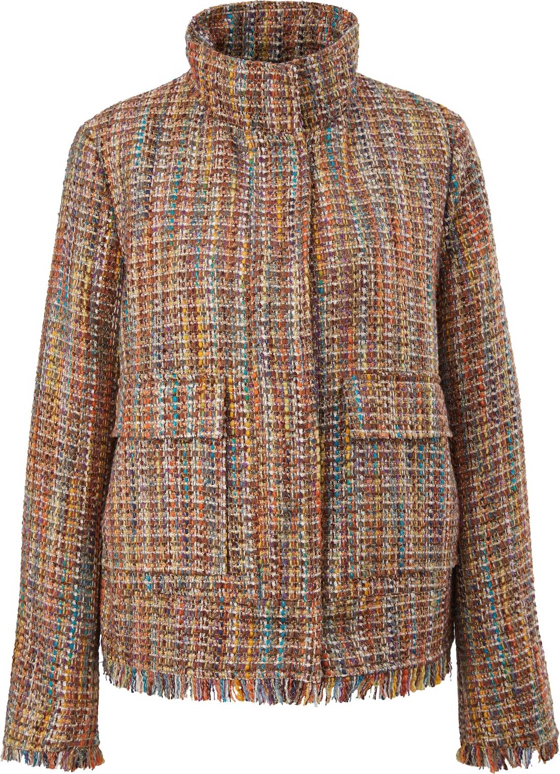 COMMA Přechodná bunda modrá / hnědá / žlutá / oranžová