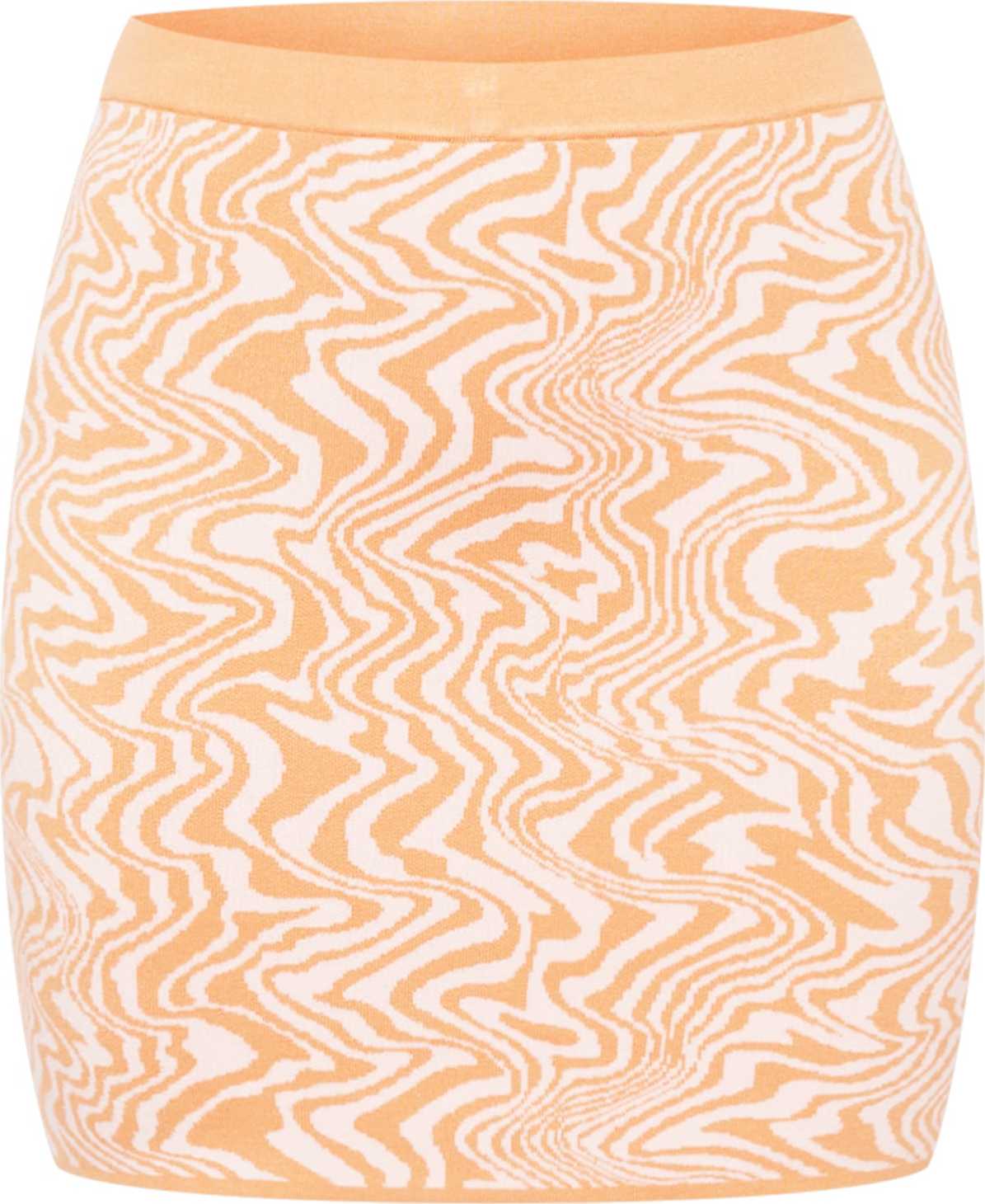 Cotton On Curve Sukně 'Intarsia' meruňková / bílá