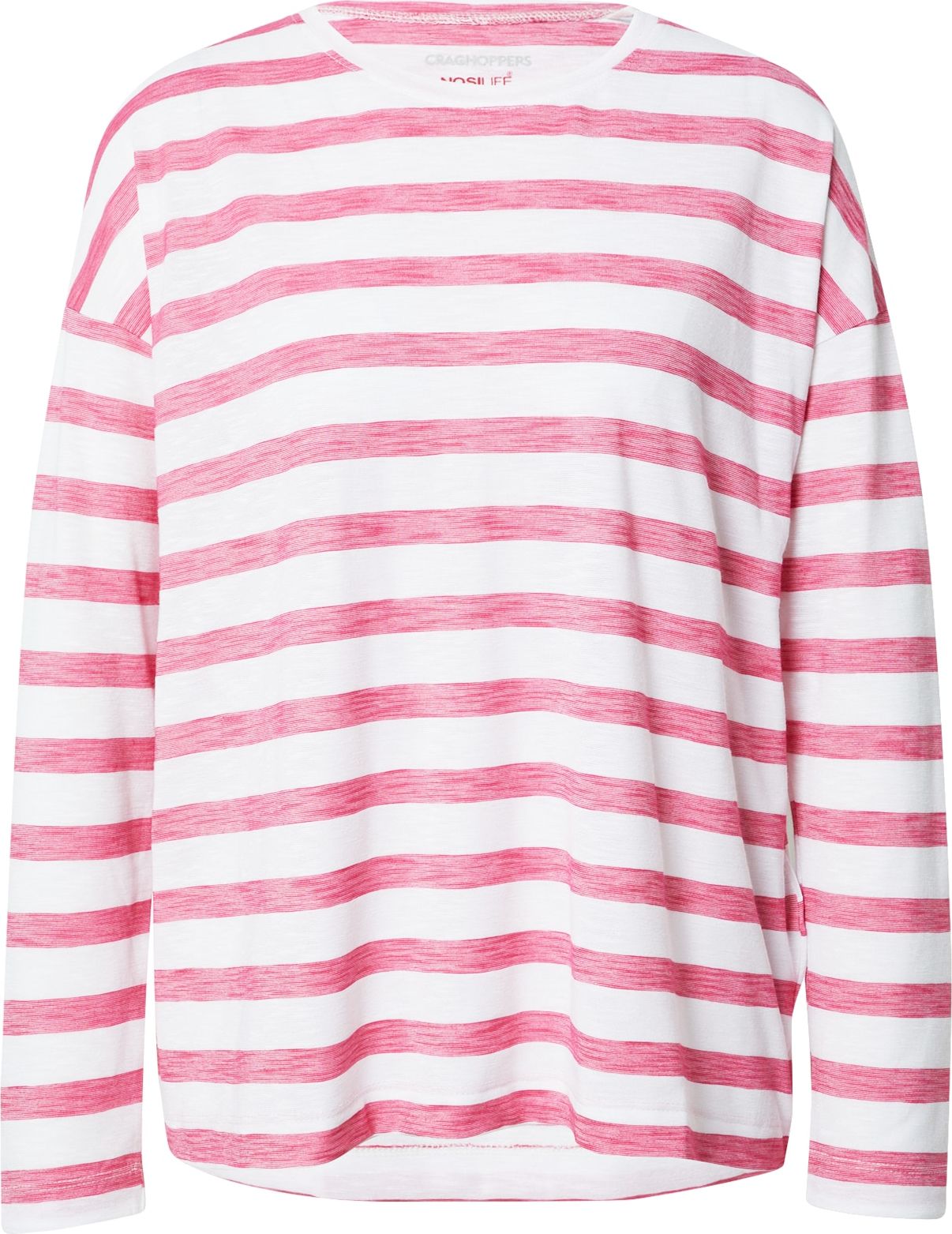 CRAGHOPPERS Funkční tričko 'Cora' růžový melír / bílá