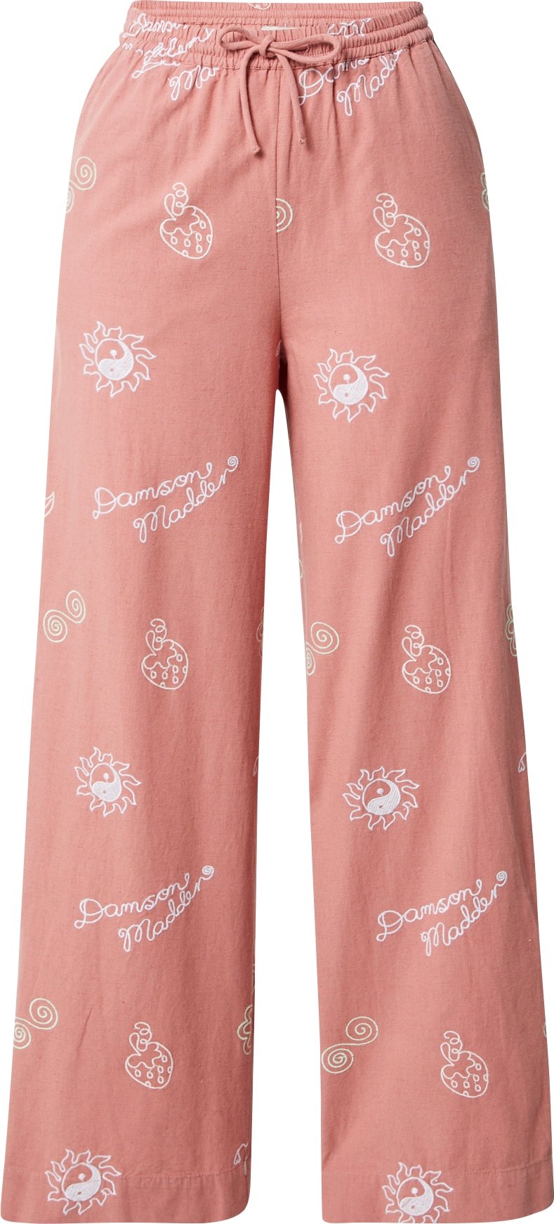 Damson Madder Kalhoty 'CHLOE' lososová / bílá