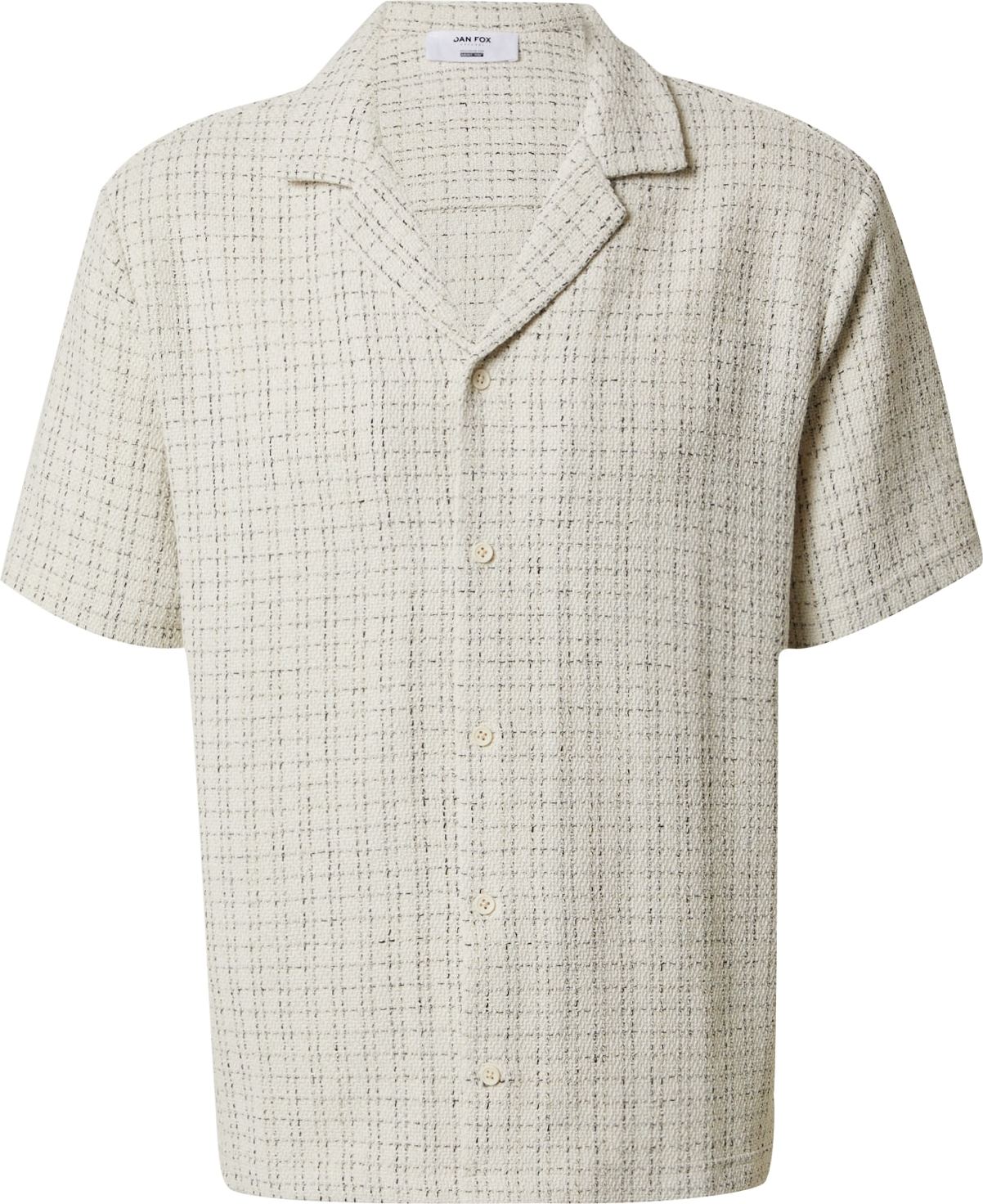 DAN FOX APPAREL Košile 'Timo' černá / offwhite