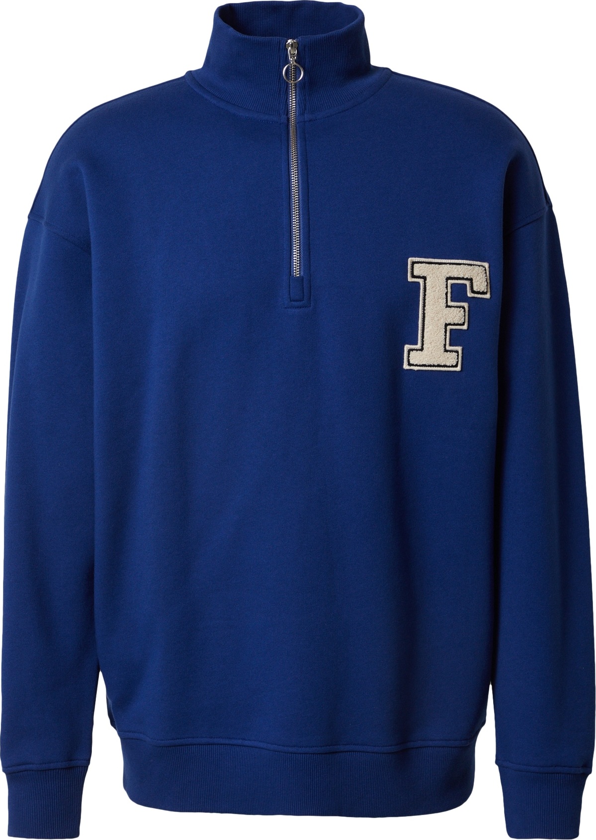 DAN FOX APPAREL Mikina 'Dave Heavyweight' modrá / bílá