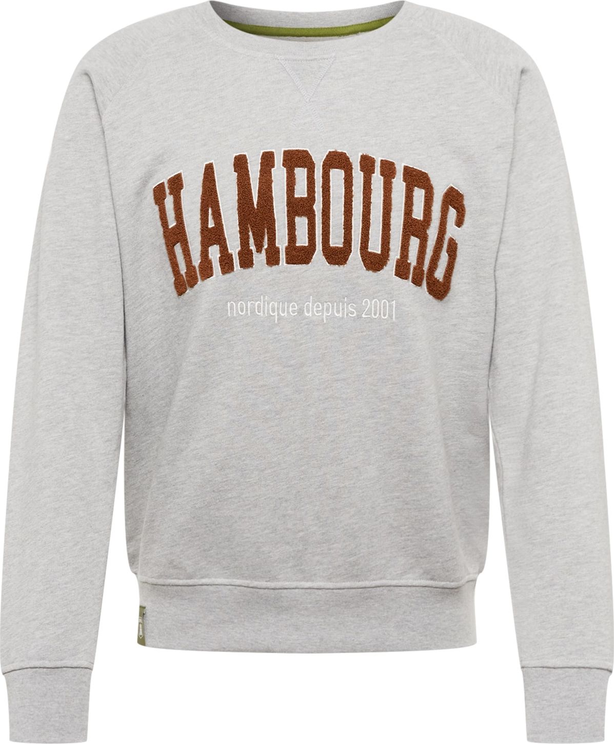 Derbe Mikina 'Hambourg' tmavě hnědá / šedý melír / bílá