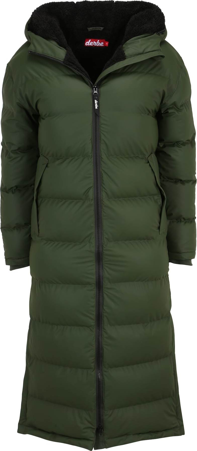 Derbe Zimní kabát olivová / černá / bílá