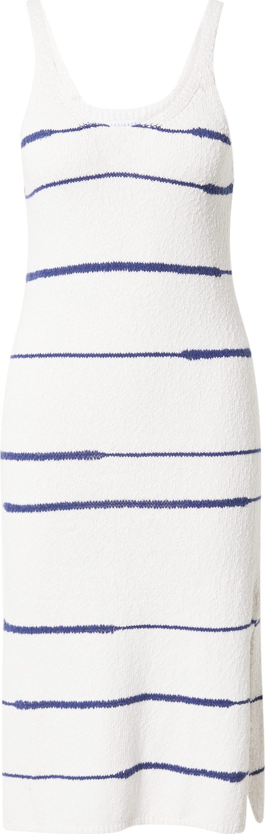 Designers Society Úpletové šaty 'GENEVA' tmavě modrá / bílá