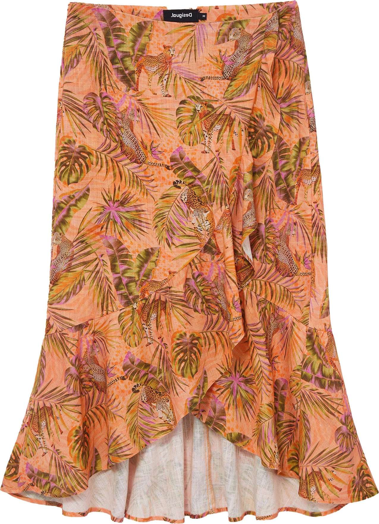 Desigual Sukně 'SAFARI' olivová / orchidej / mandarinkoná / černá / bílá