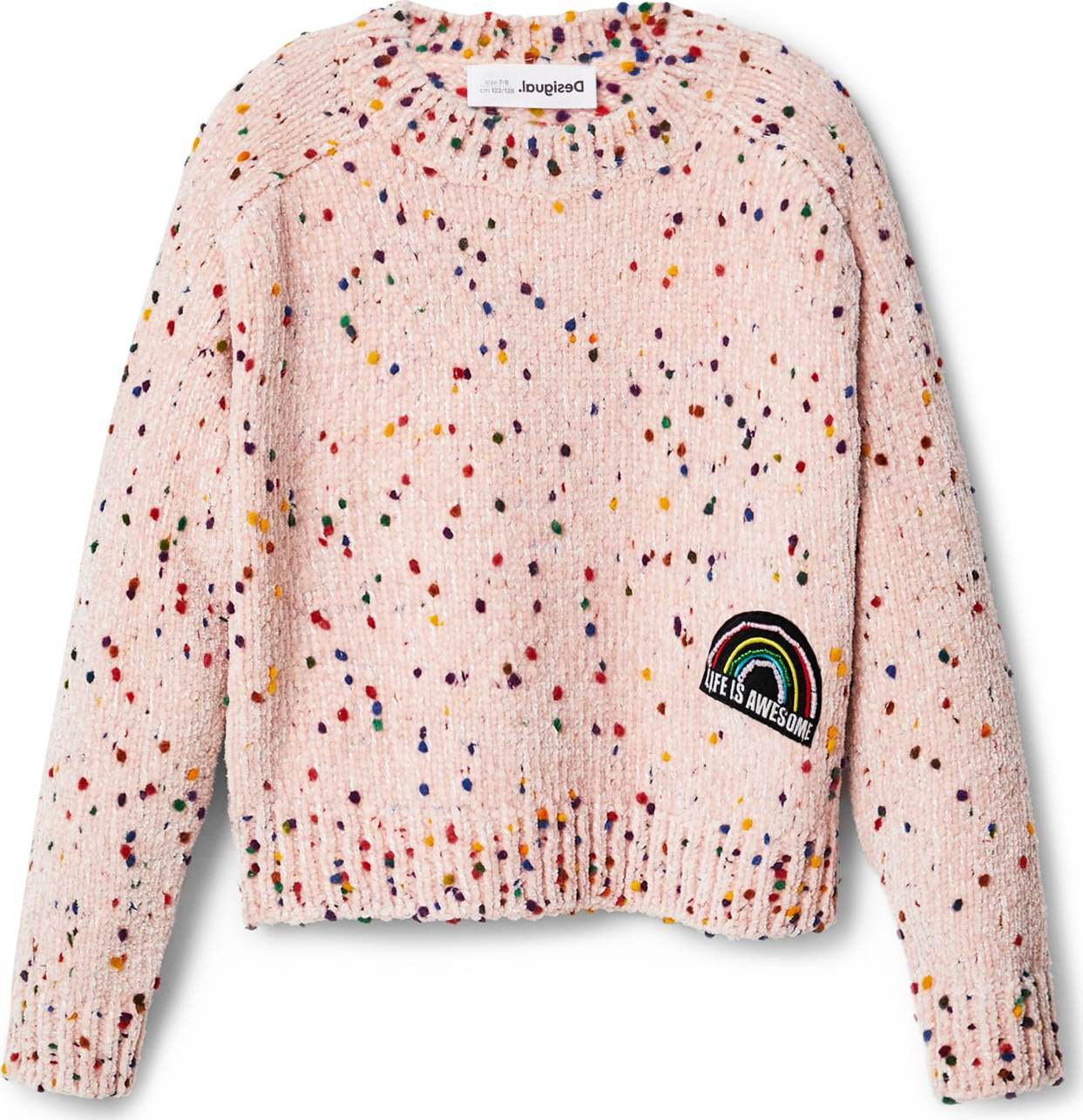 Desigual Svetr 'ALASKA' tmavě zelená / lilek / pink / černá