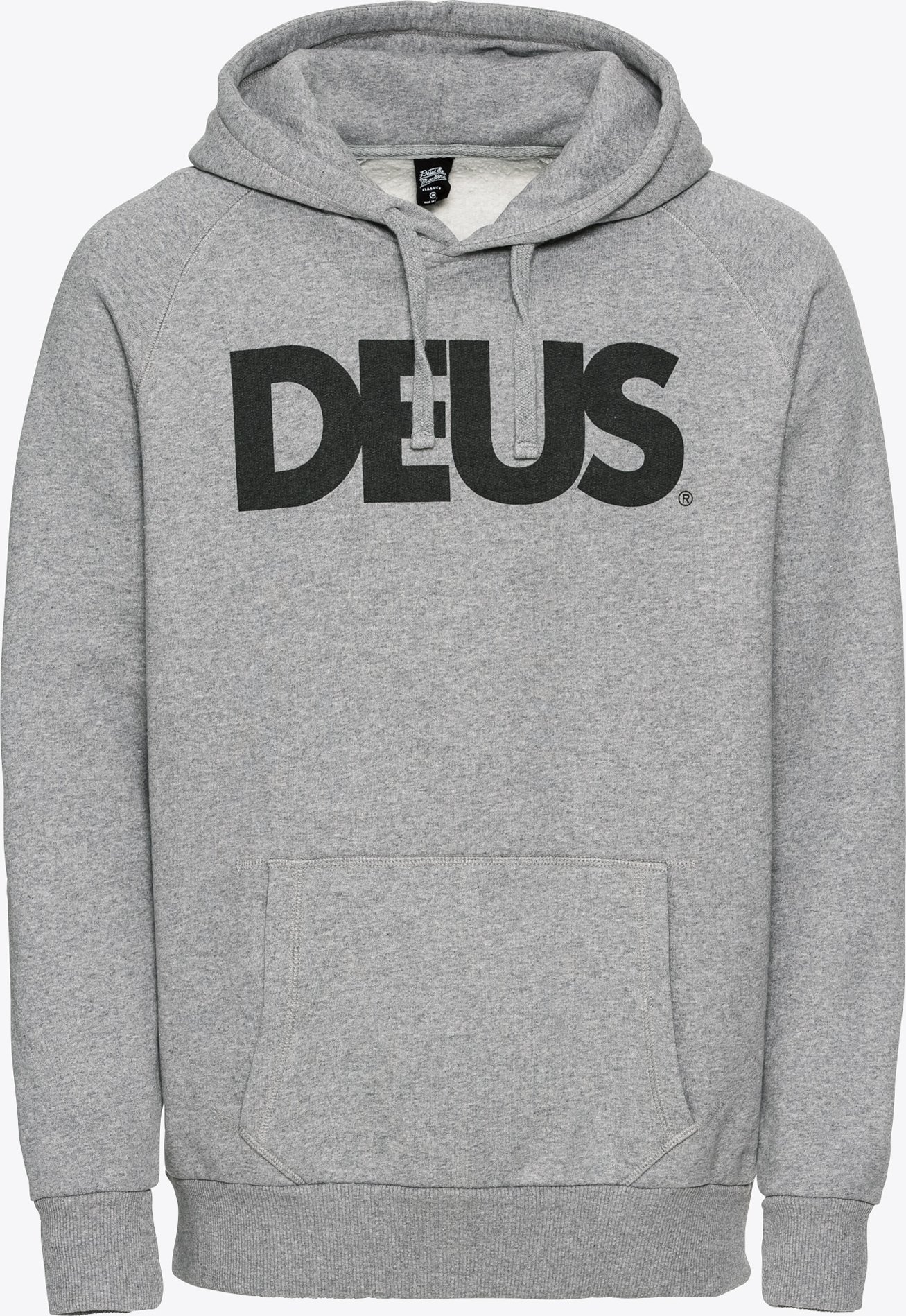 DEUS EX MACHINA Mikina 'All Caps Hoody' šedý melír / černá