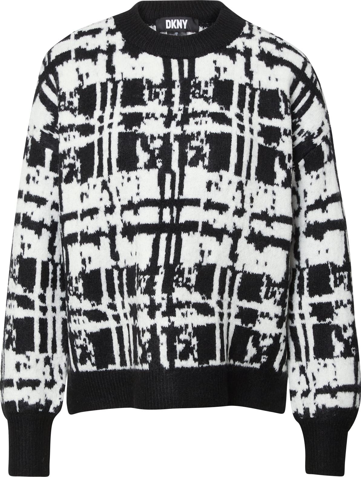 DKNY Svetr černá / bílá