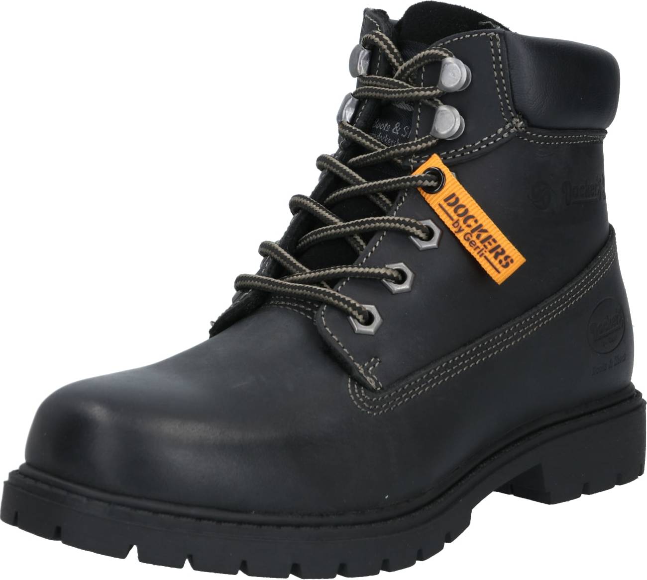 Dockers by Gerli Šněrovací kozačky černá