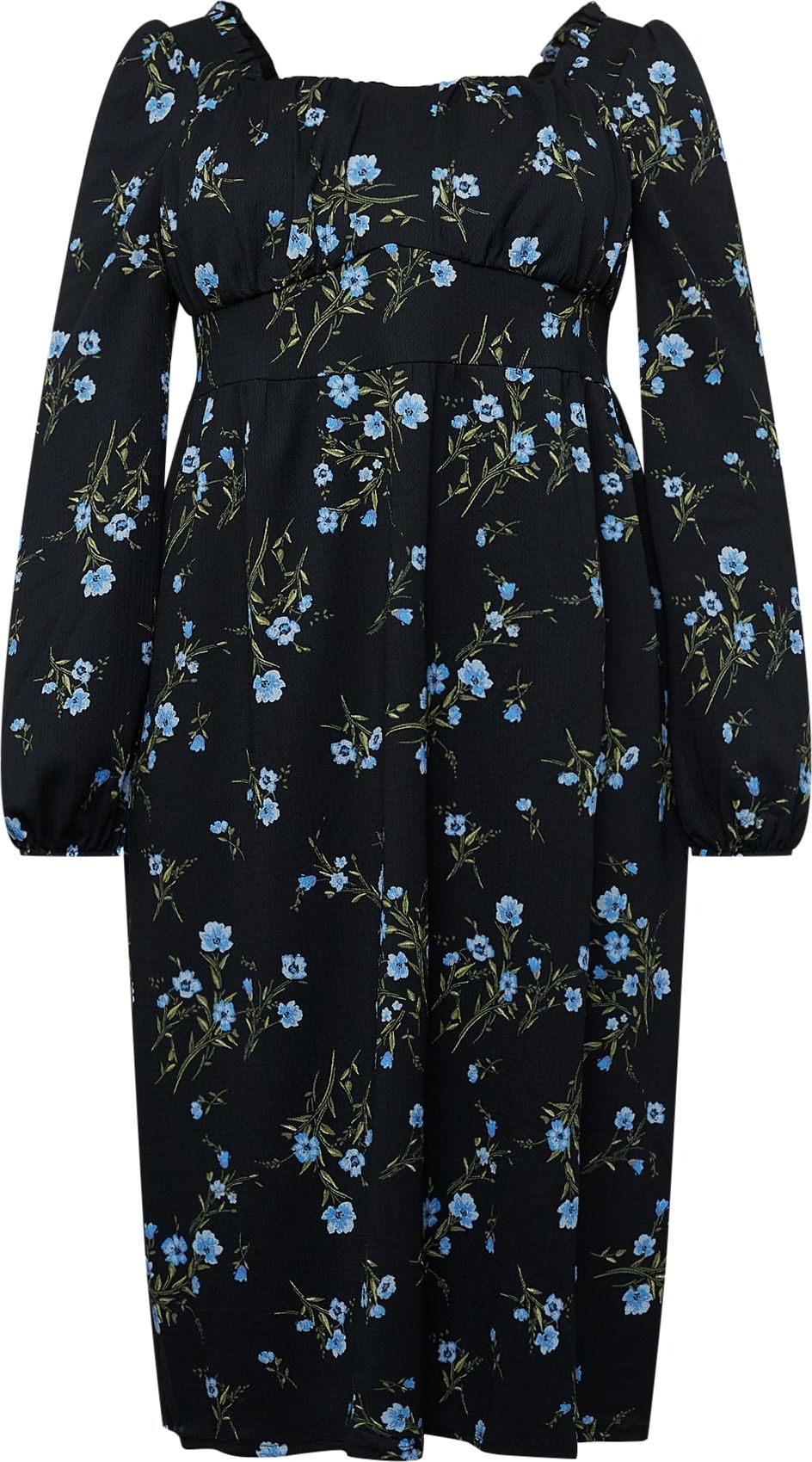 Dorothy Perkins Curve Šaty 'Sweetheart' světlemodrá / zelená / černá