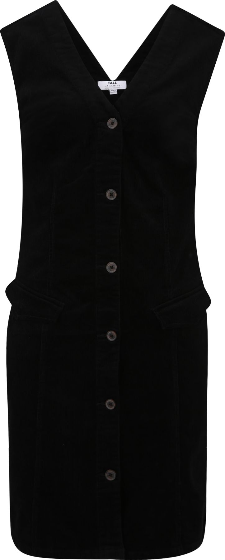 Dorothy Perkins Tall Košilové šaty 'Pinny' černá