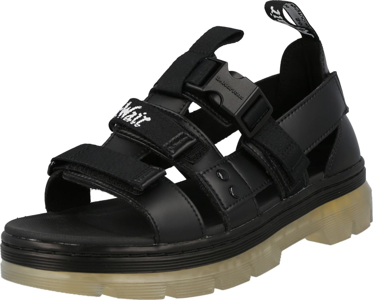 Dr. Martens Trekingové sandály 'PEARSON' černá / bílá