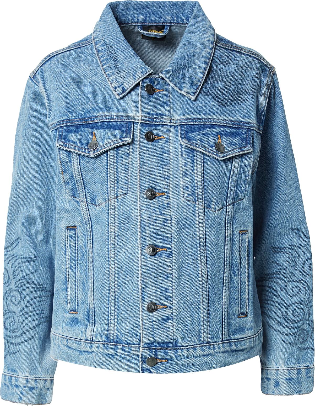 Ed Hardy Přechodná bunda modrá džínovina / tmavě šedá