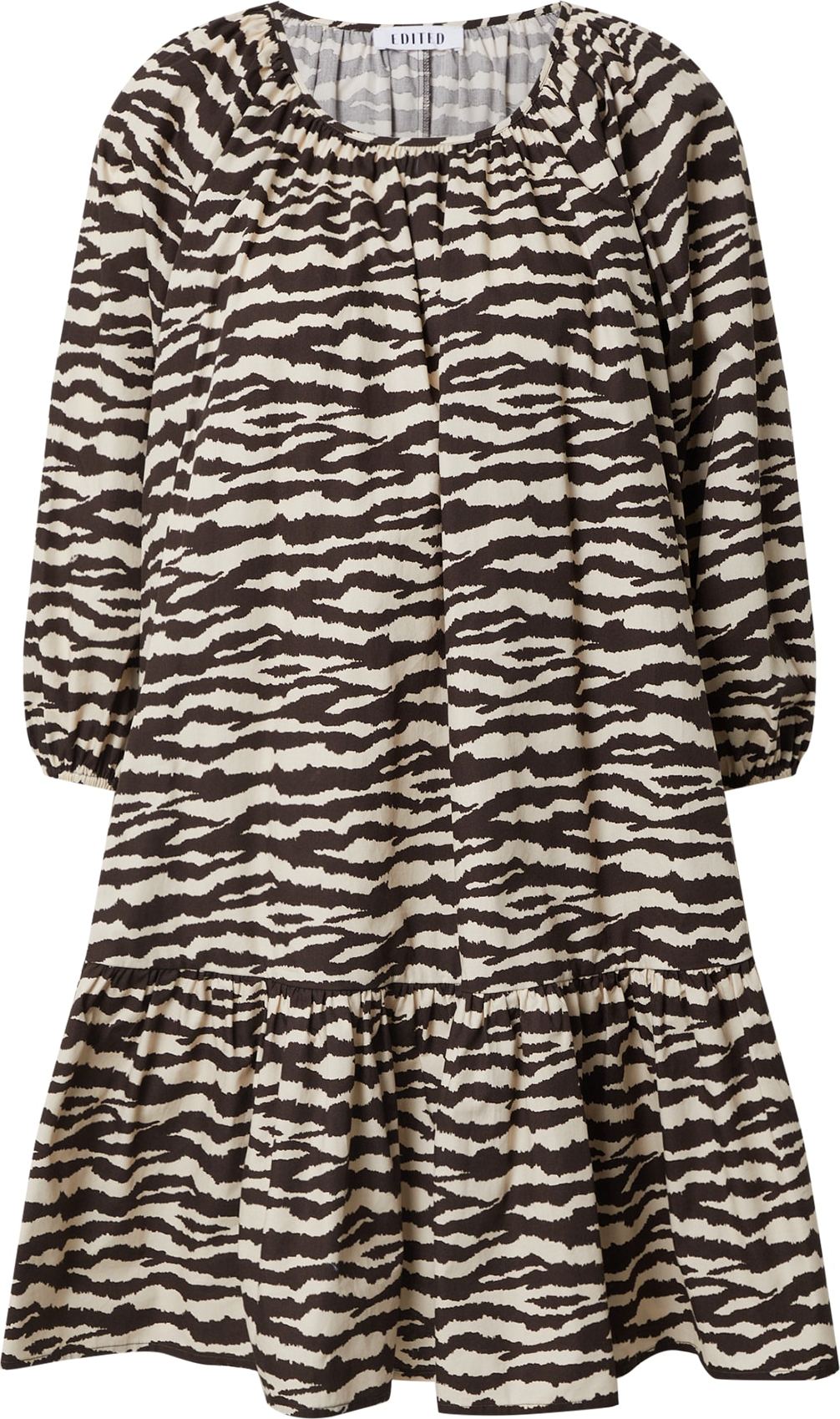 EDITED Šaty 'Paola' černá / bílá