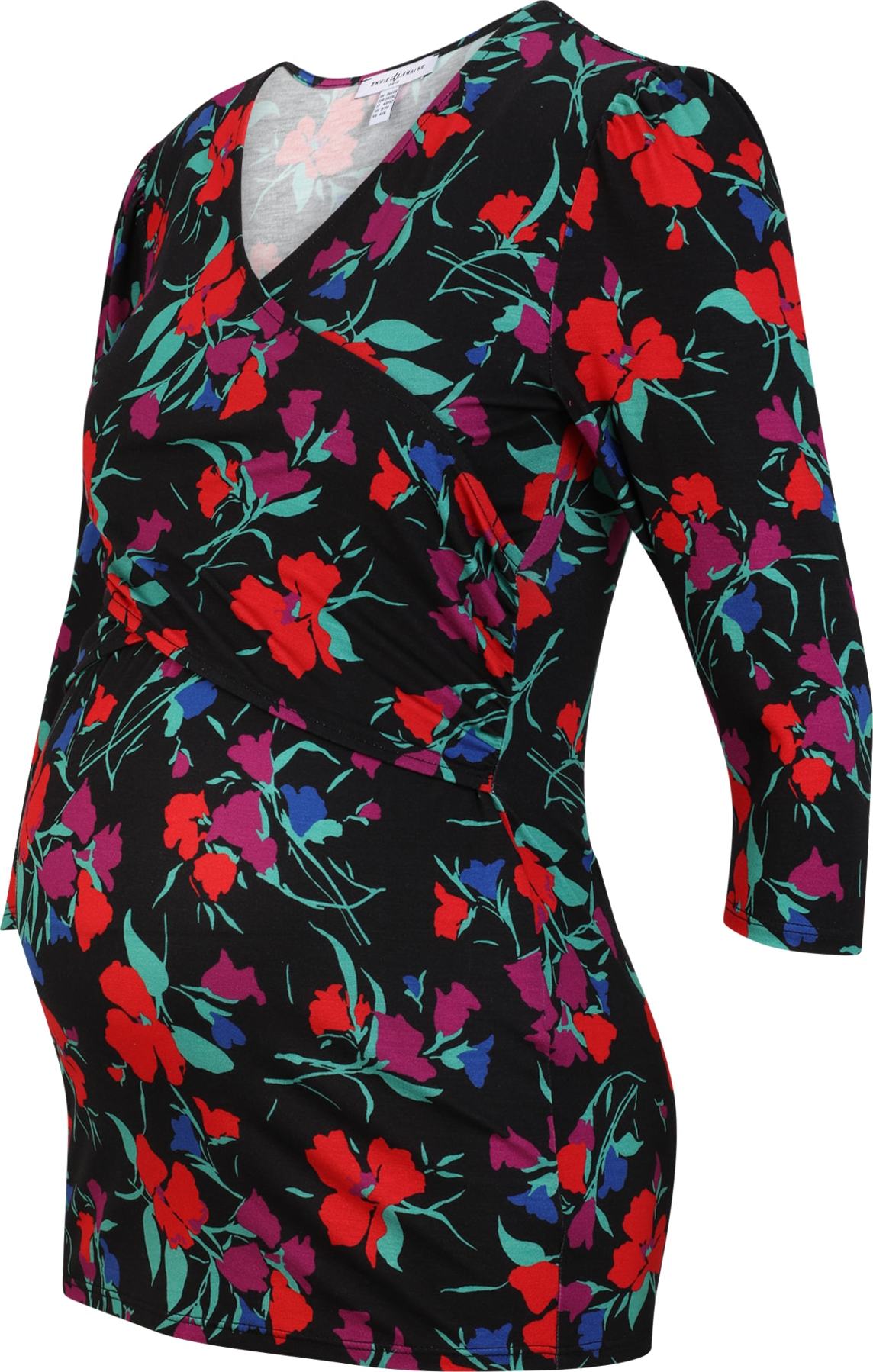 Envie de Fraise Tričko 'TANIA' modrá / nefritová / červená / černá