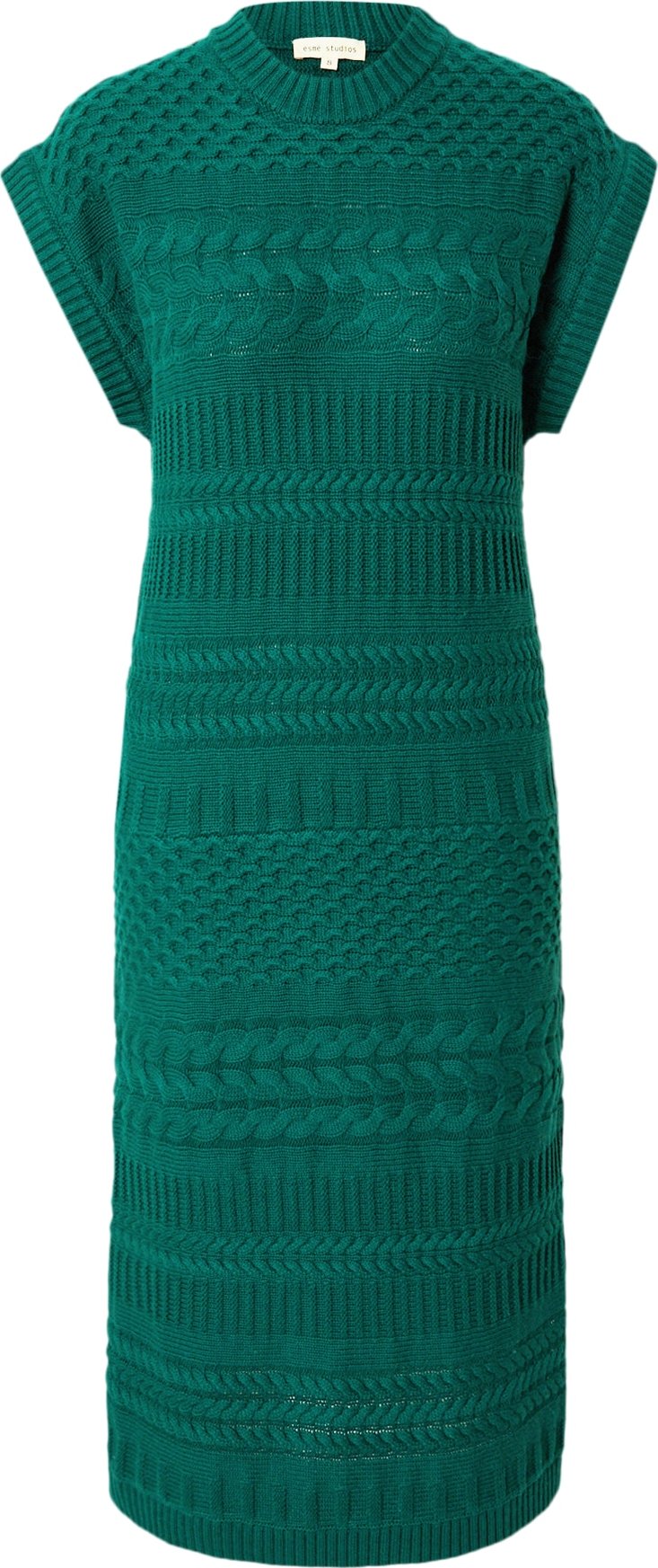 Esmé Studios Úpletové šaty 'Mary' smaragdová