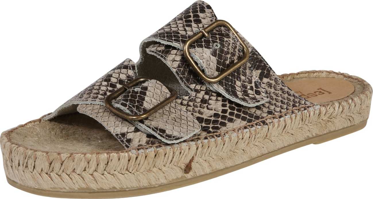 espadrij l´originale Pantofle 'Claquette Print' béžová