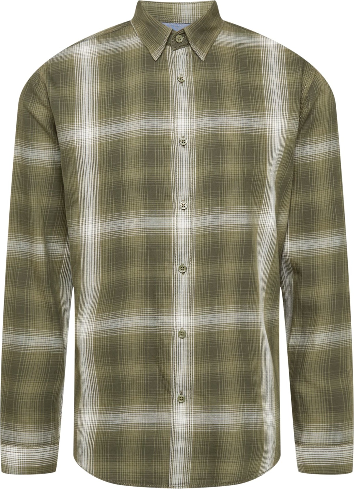 ESPRIT Košile khaki / tmavě zelená / bílá