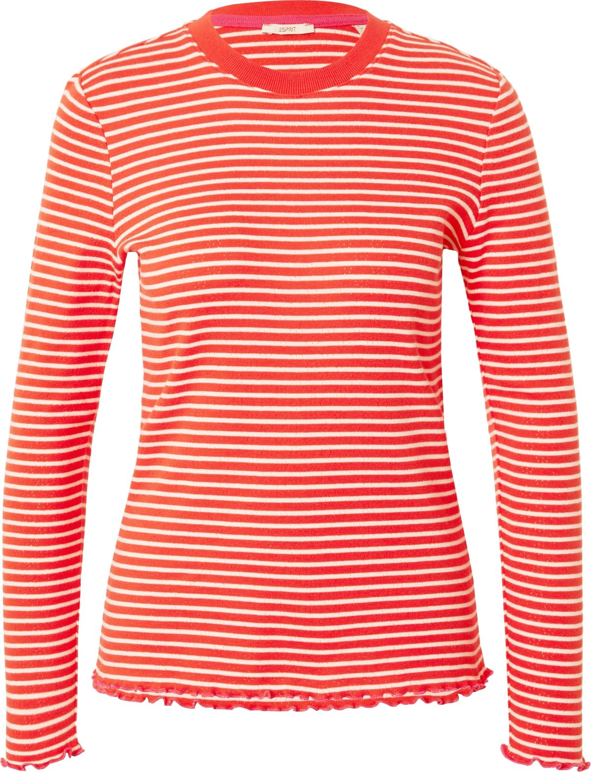 ESPRIT Tričko červená / bílá