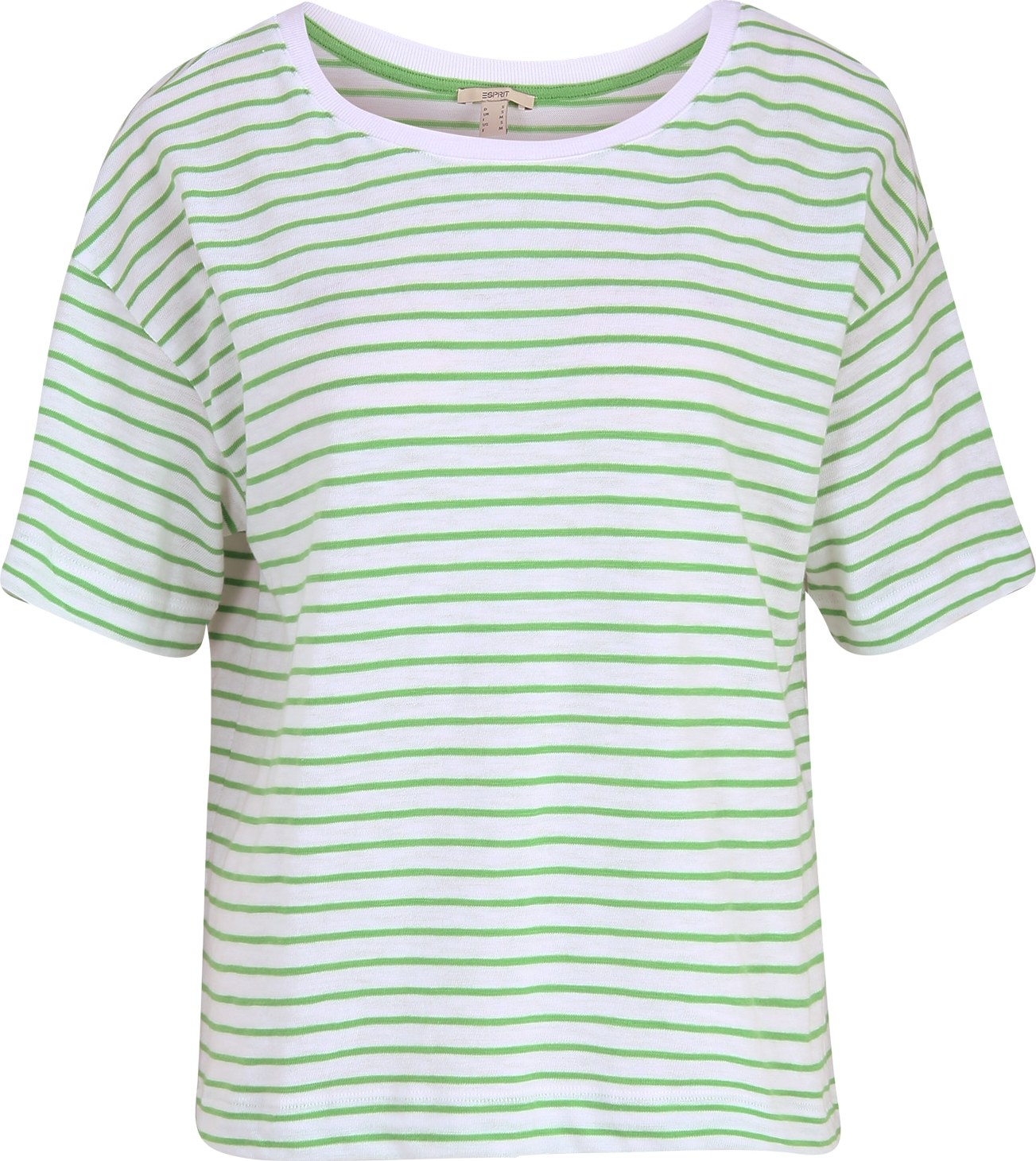 ESPRIT Tričko limetková / bílá